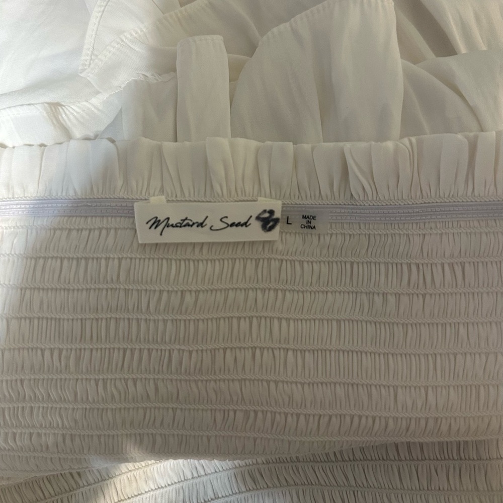 White Ruffle Mini Skirt - Picture 3 of 4